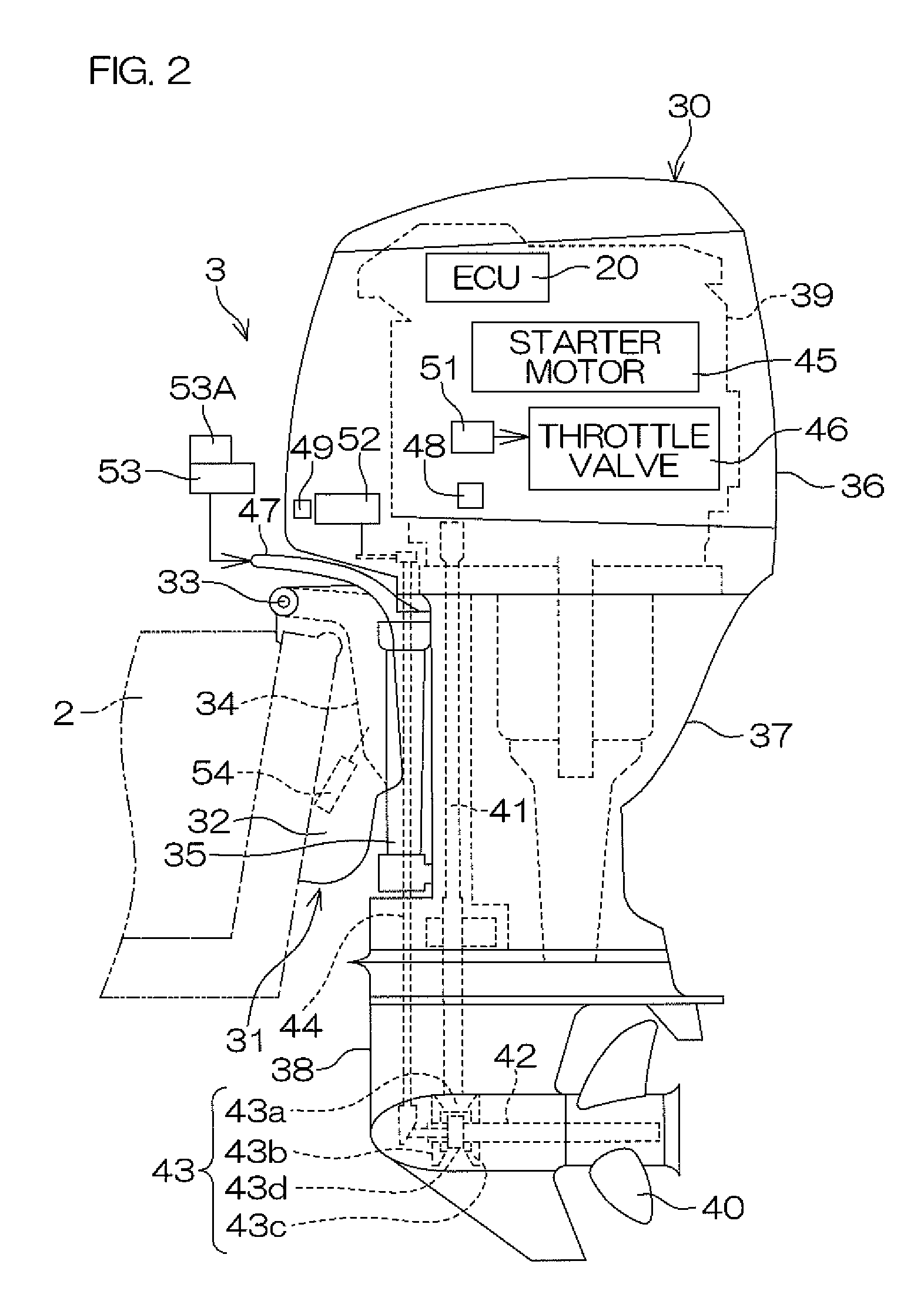 Marine vessel control system, marine vessel propulsion system, and marine vessel