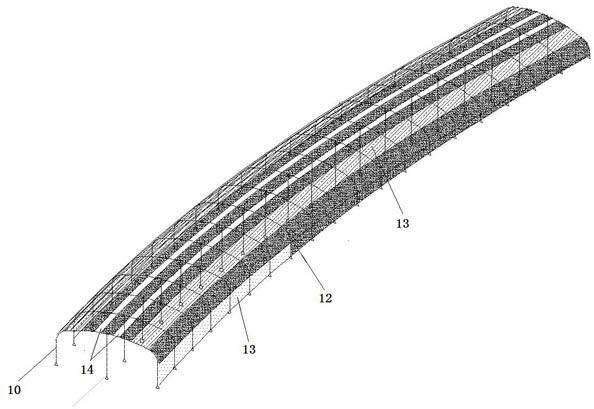 Whole image sound barrier for urban quick lane and tunnel portal