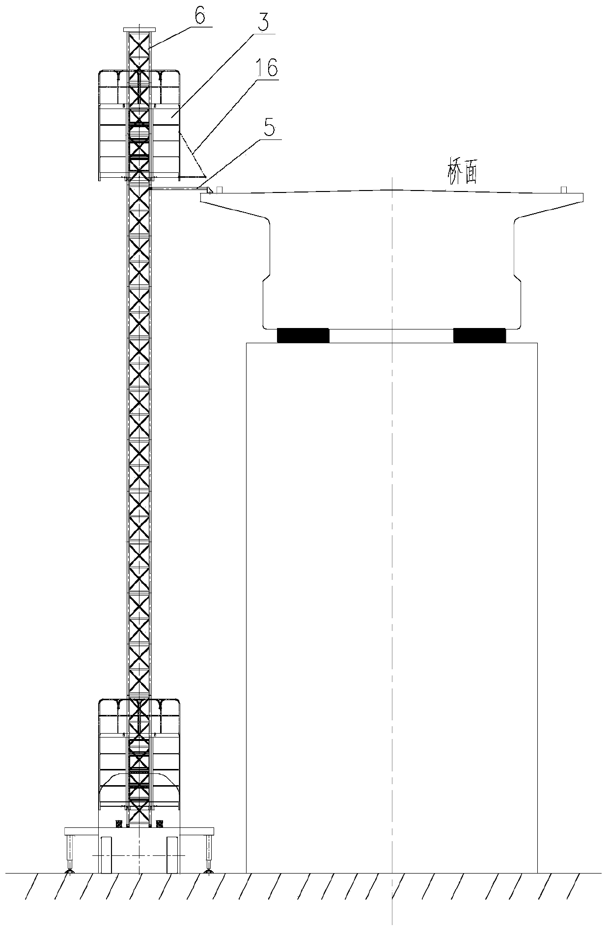 A vehicle-mounted quick installation rescue elevator