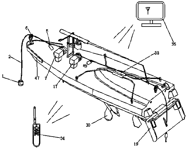 Intelligent remote-control automatic fishing boat
