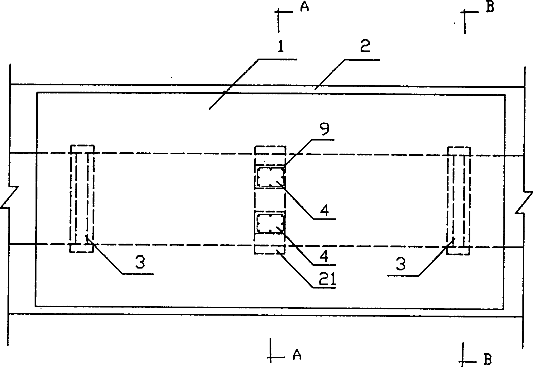 A high speed magnetic suspension superimposition rail beam connection mechanism, a rail beam and a manufacturing method thereof