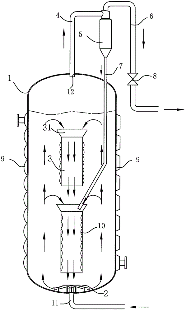 Cyclone airlift fermentation tank