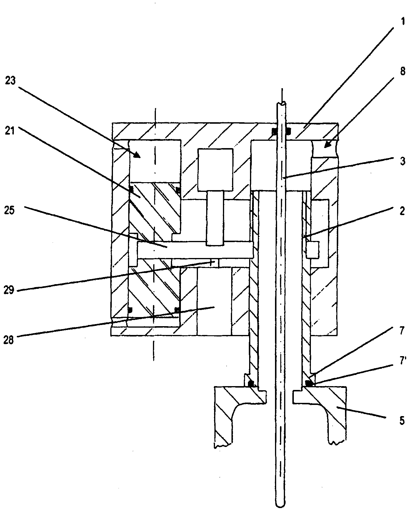 Device for injecting compressed air into a blow mold