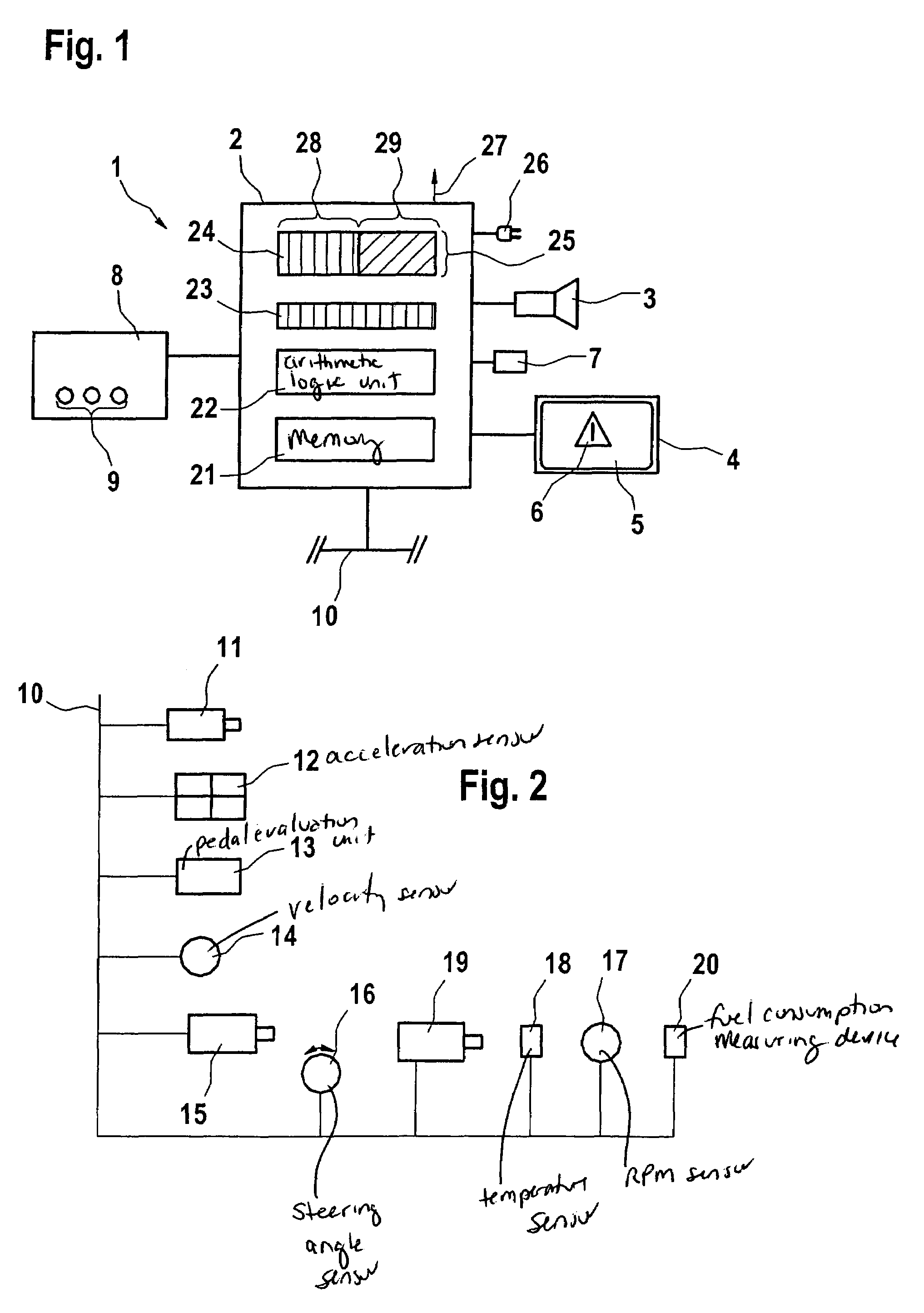 Driver warning device