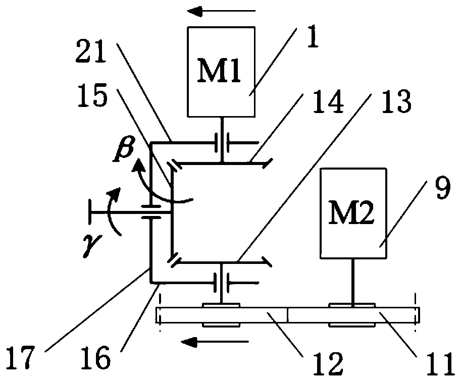 Three-degree-of-freedom leg joint based on differential gear train and method