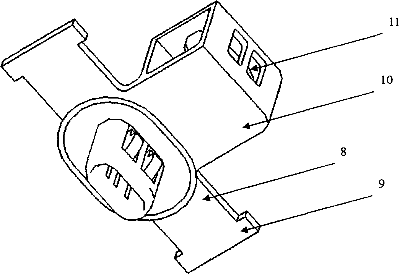 Wire bundle fixing bracket