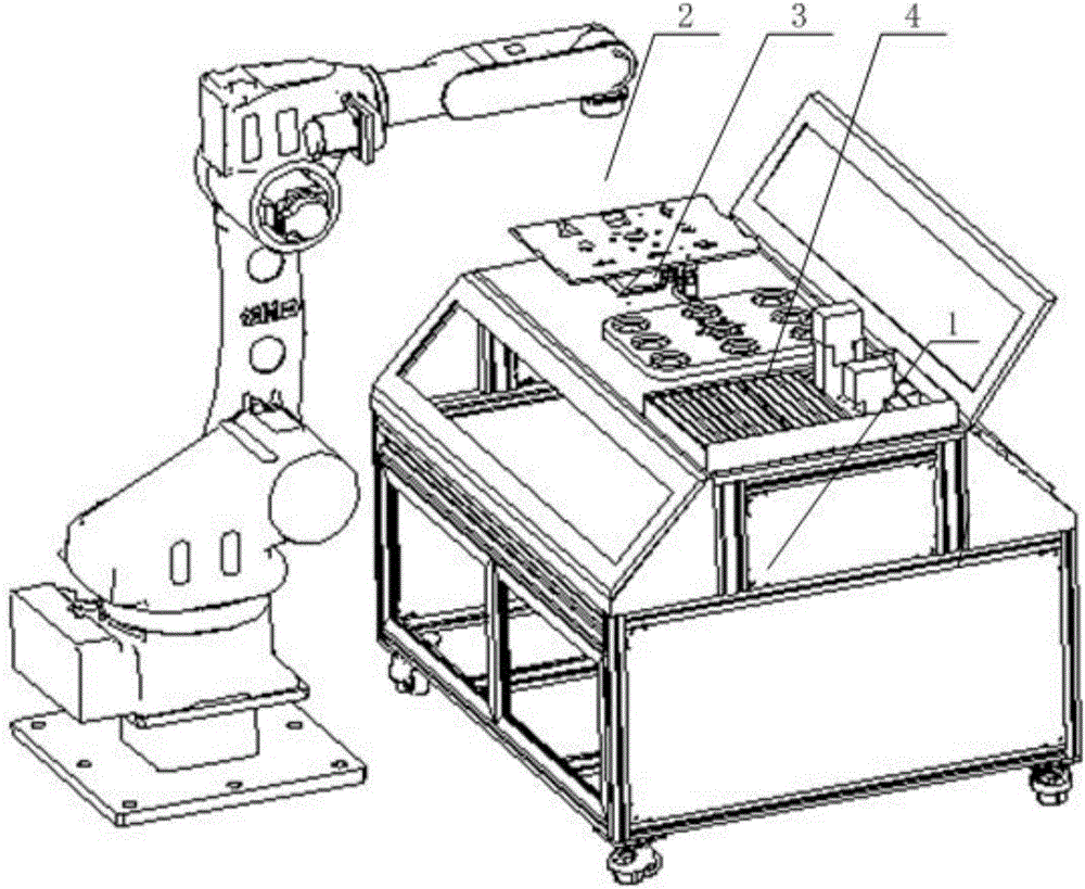 Novel multifunctional practical training operation platform of industrial robot