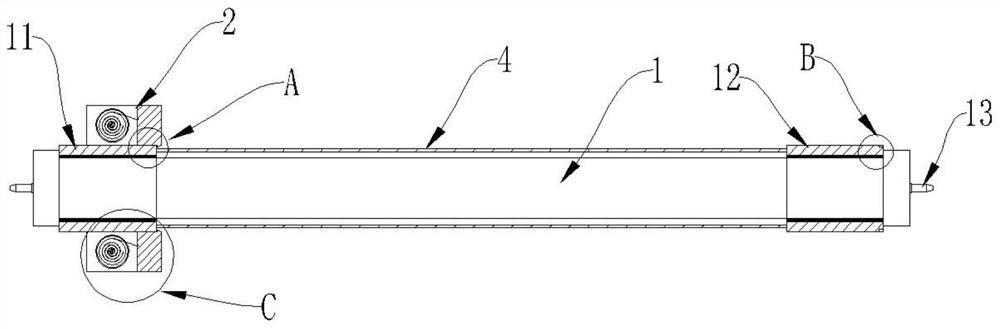 LED energy-saving lamp tube with external breakage-proof structure