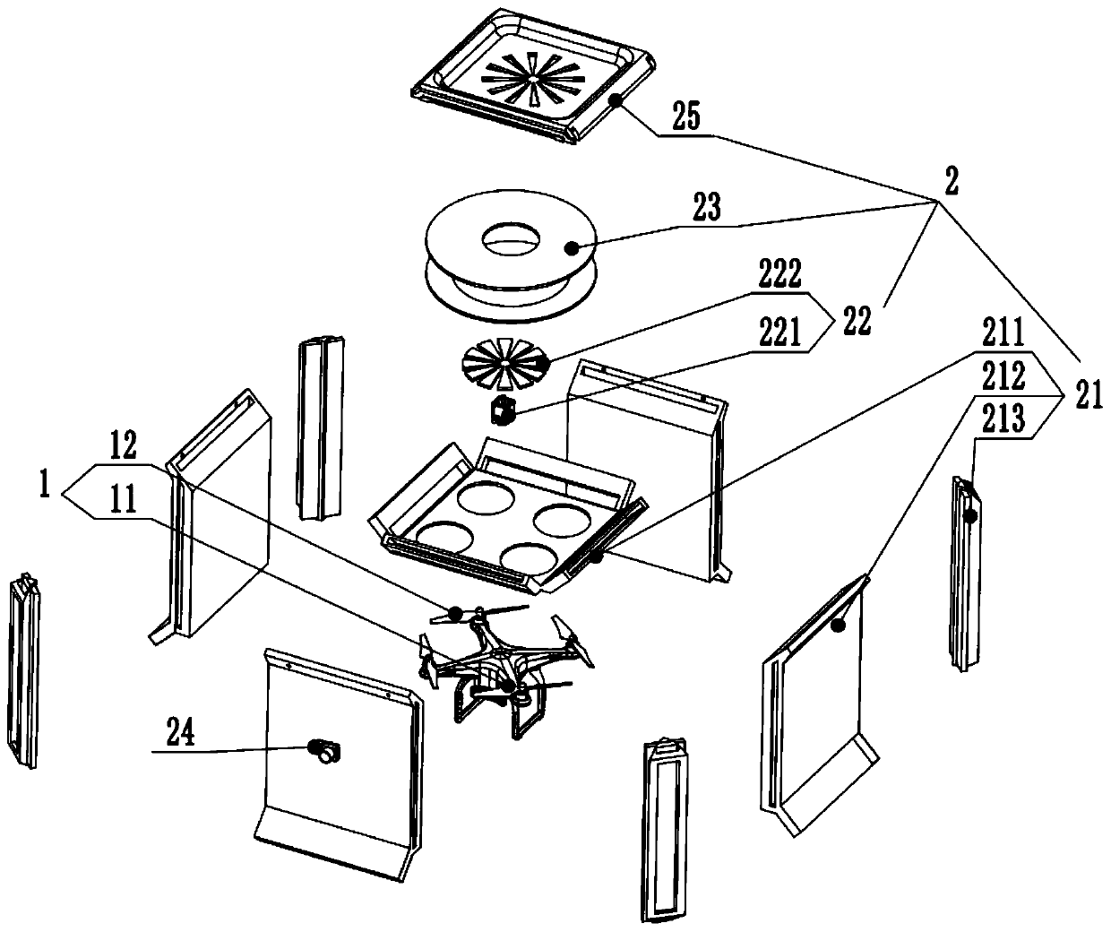 Dust removal unmanned aerial vehicle and dust removal method