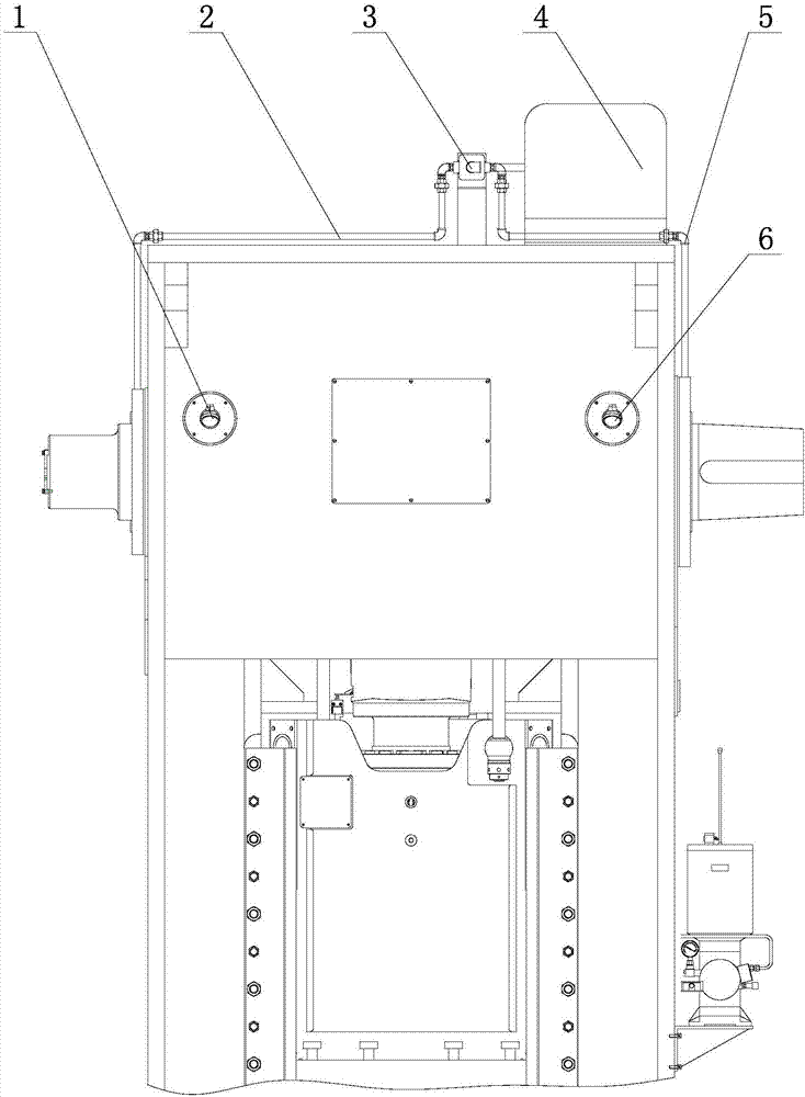 Automatic temperature rise control device for crankshaft and bearing bushes of mechanical press