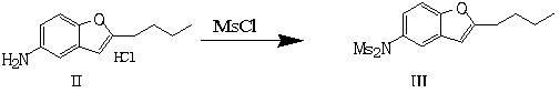 Preparation method of dronedarone hydrochloride and intermediate of dronedarone hydrochloride