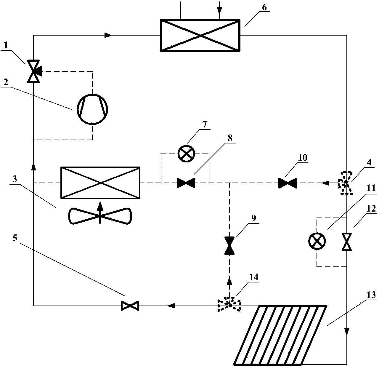 Compound solar air source heat pump