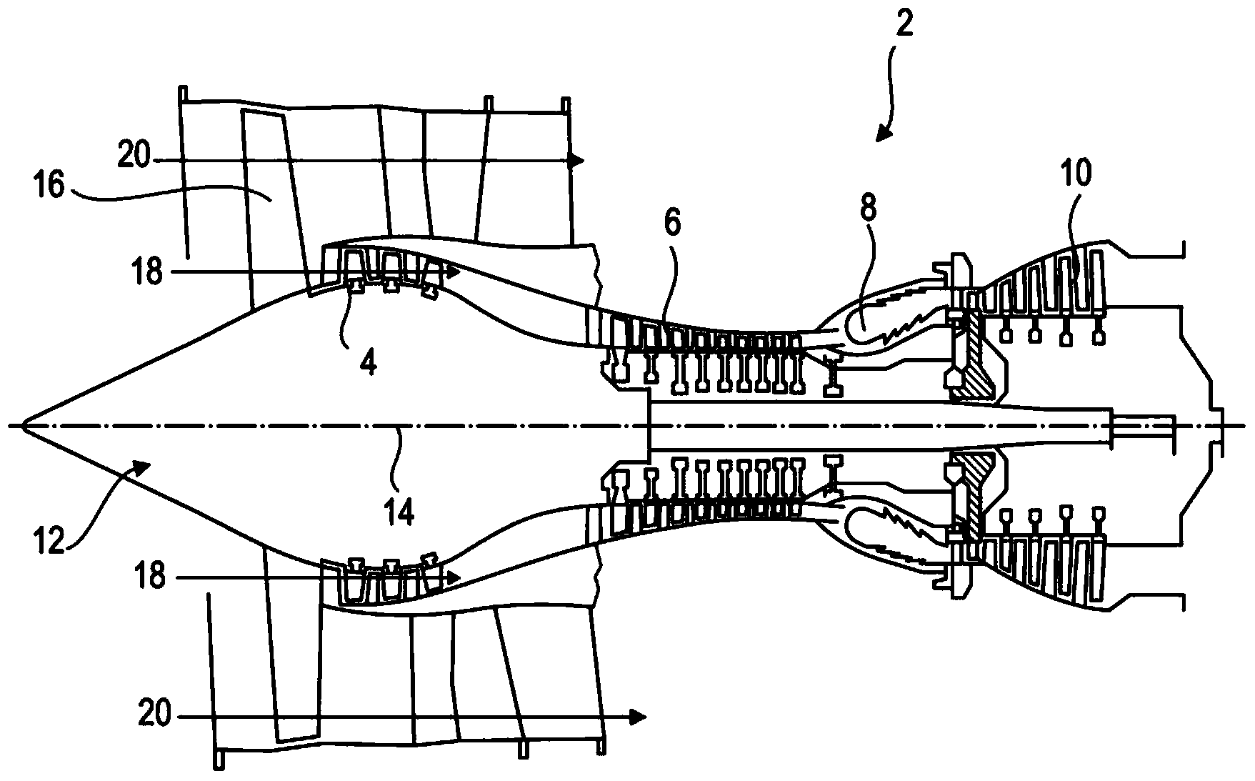 Turbomachine stator internal shell with abradable material