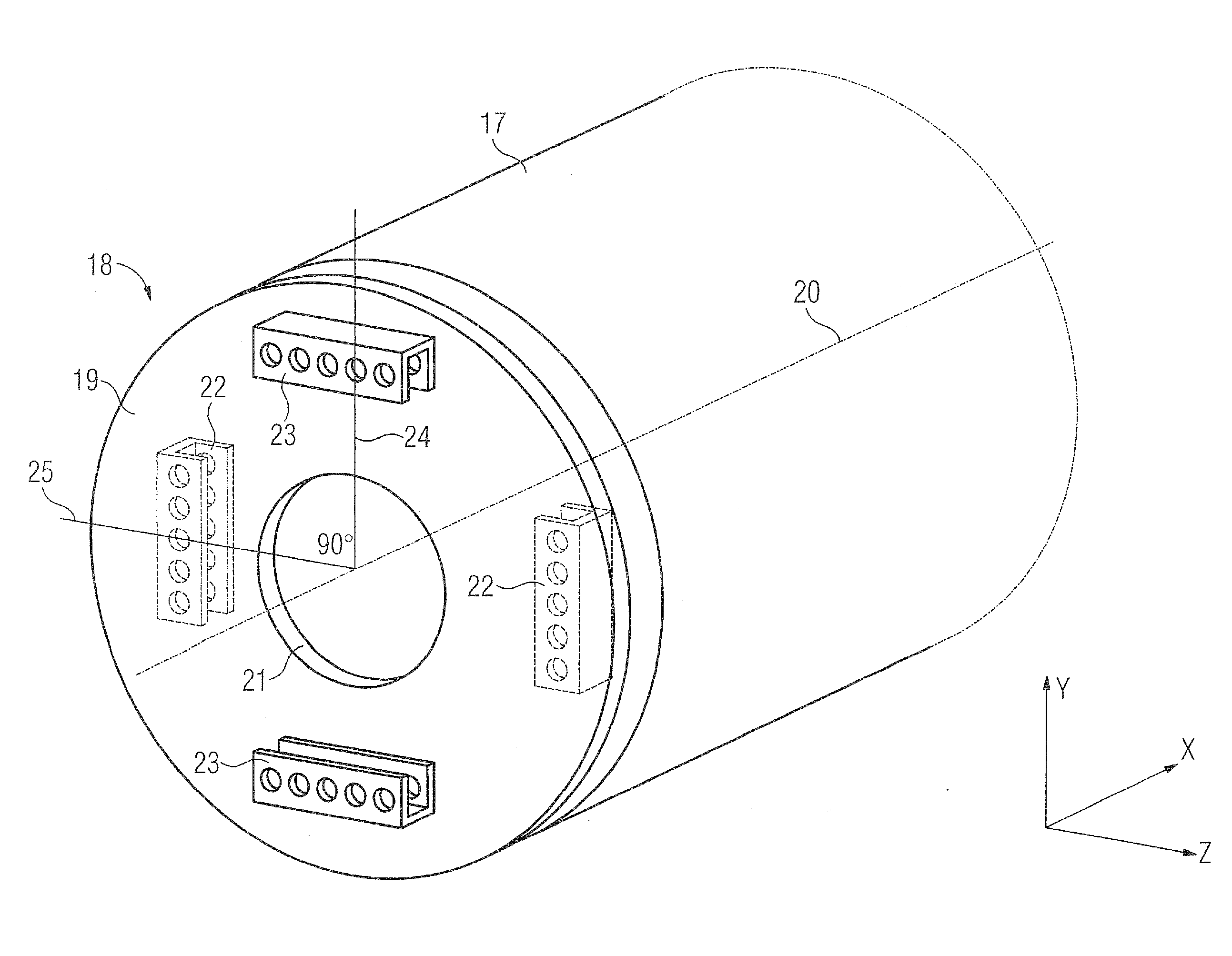 Electric machine having a plurality of torque-support elements