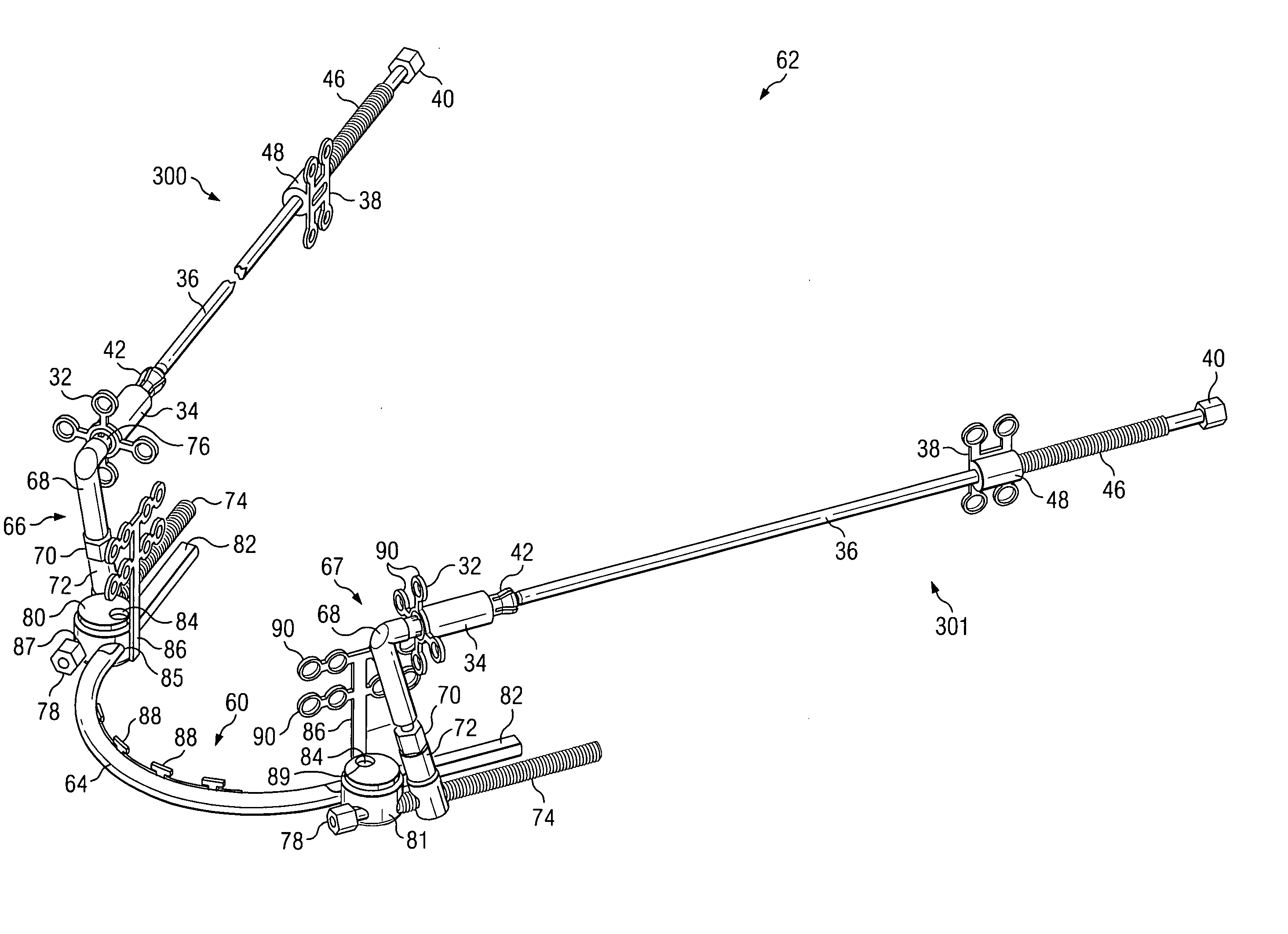 Facial osteodistraction device