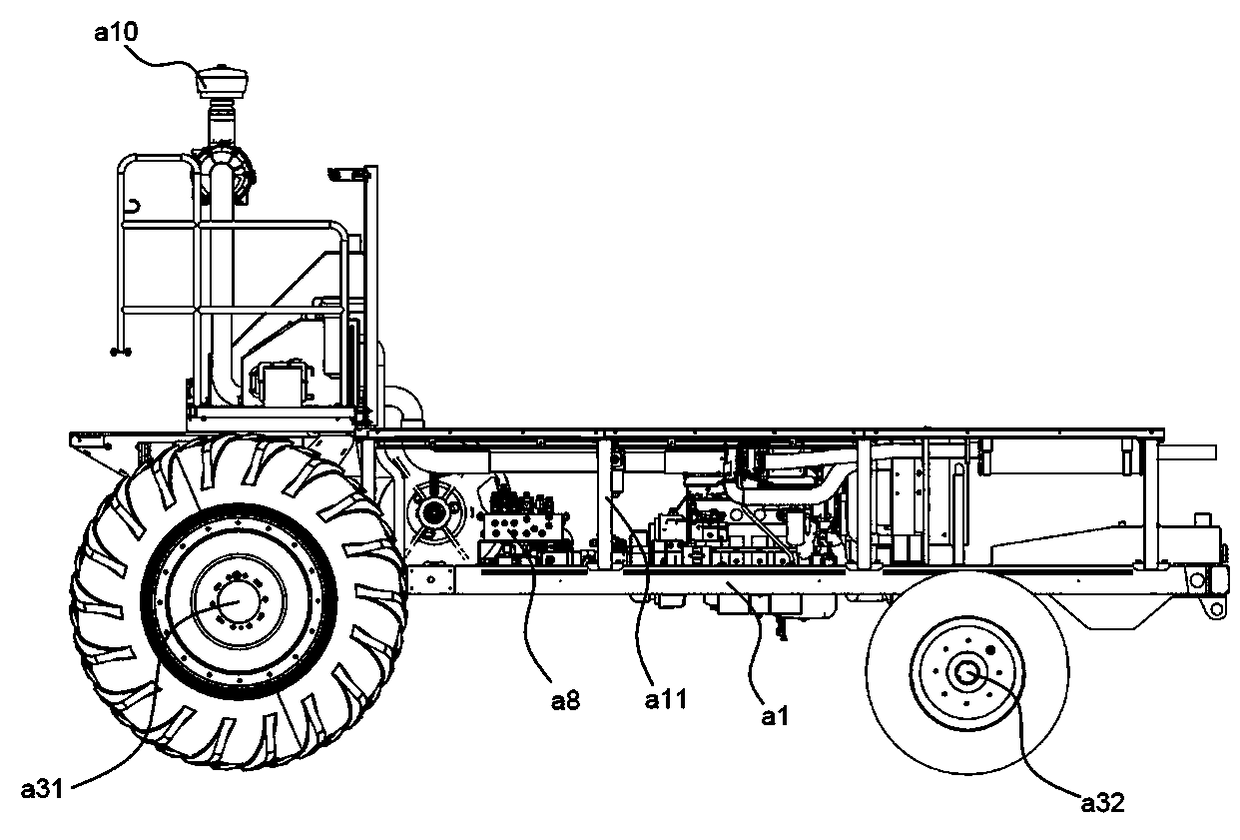 Cotton picker frame structure