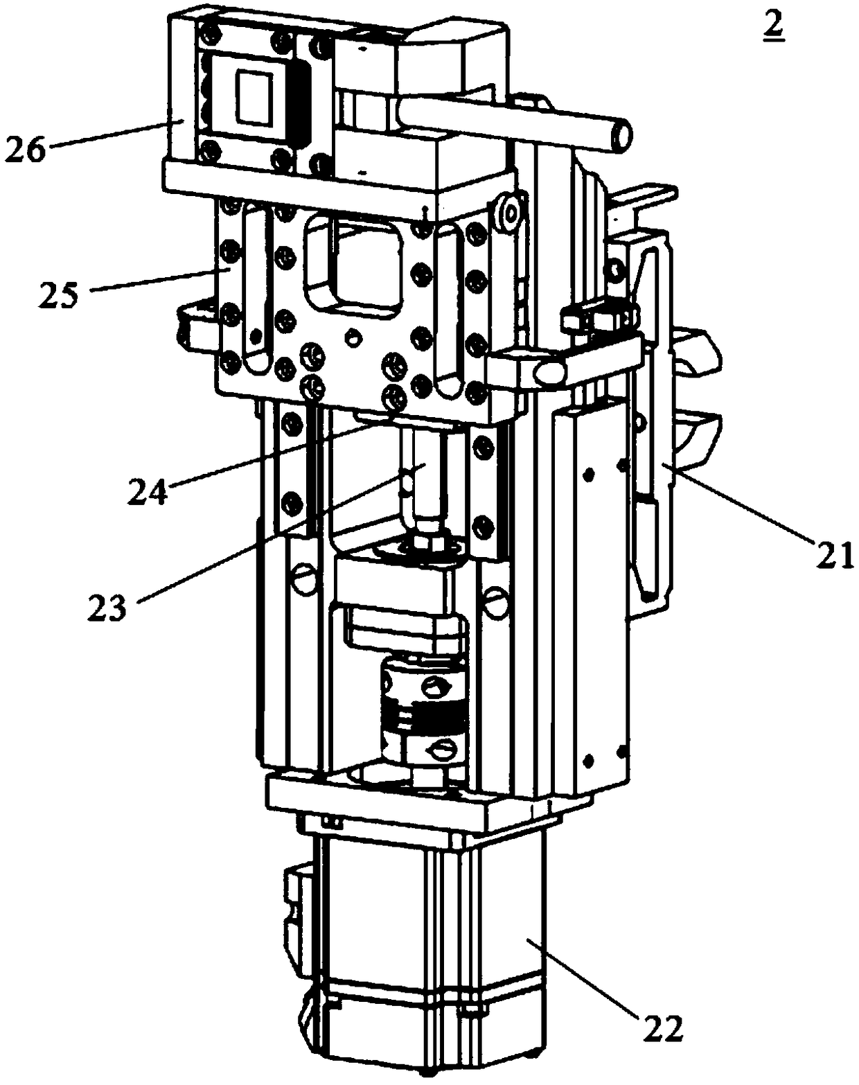 An automatic pressing device for pressing wires into terminals