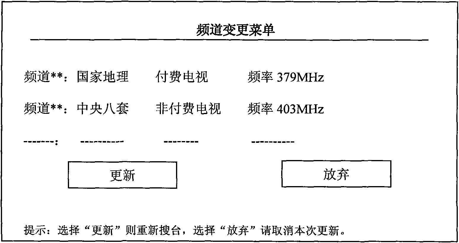 Method for updating channel information of digital television set and digital television set thereof