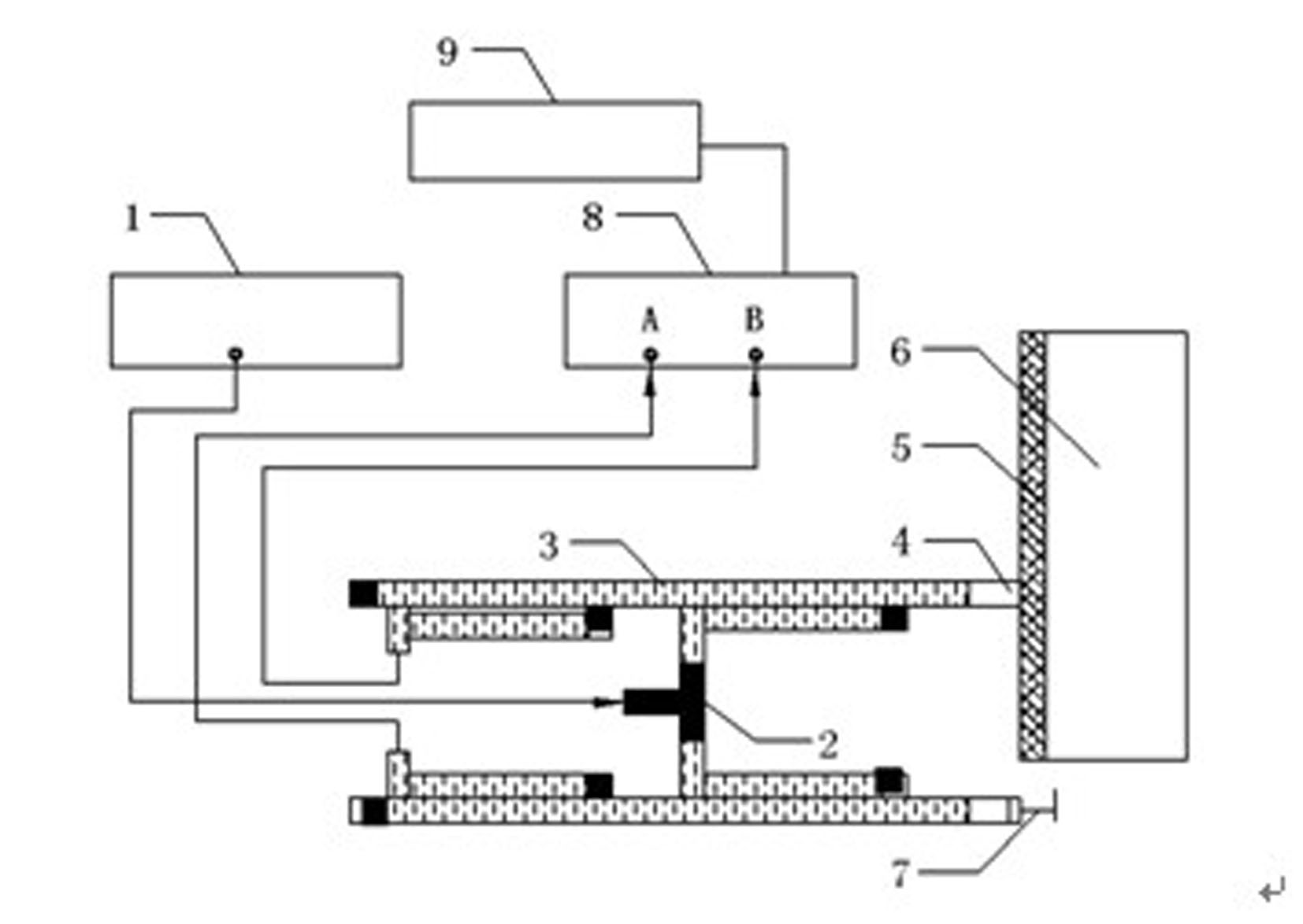 Microwave nondestructive testing device of metal surface defects and testing method thereof