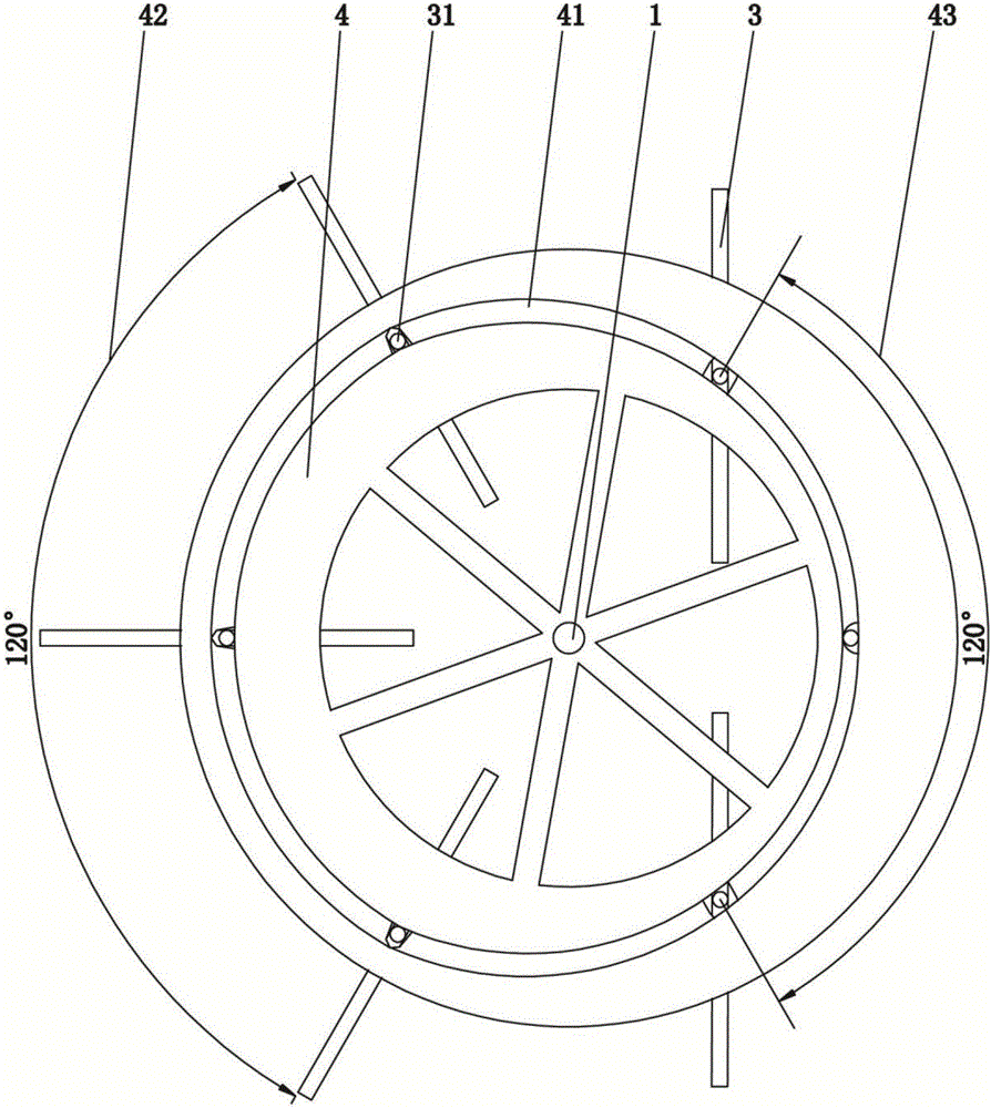 Wind (water) power generator stressed in forward direction