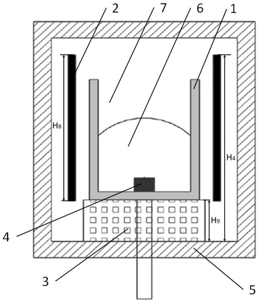 Method for reducing sapphire crystal growth defects and sapphire crystal growth furnace