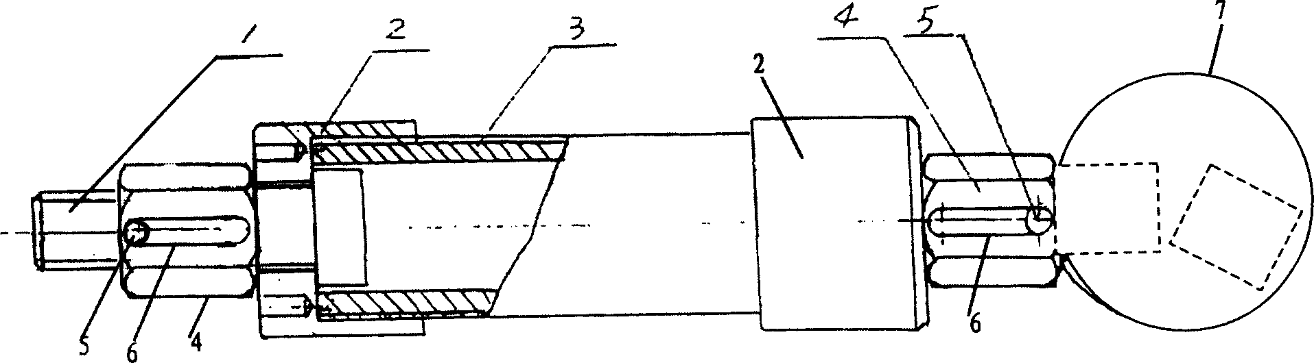 Connection rod member for bolt ball node steel lattice