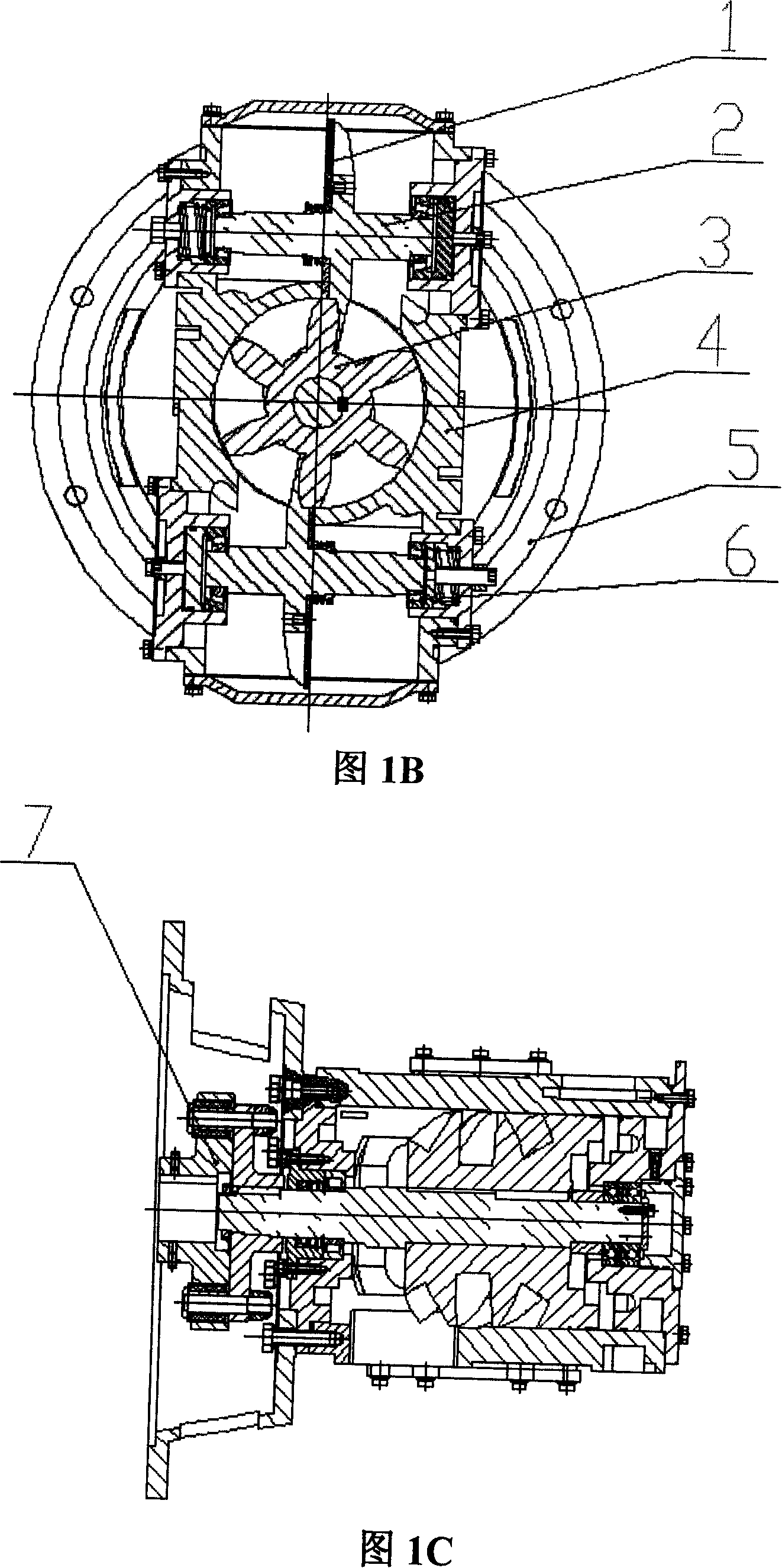 Compound spider piece used for single-screw compressor