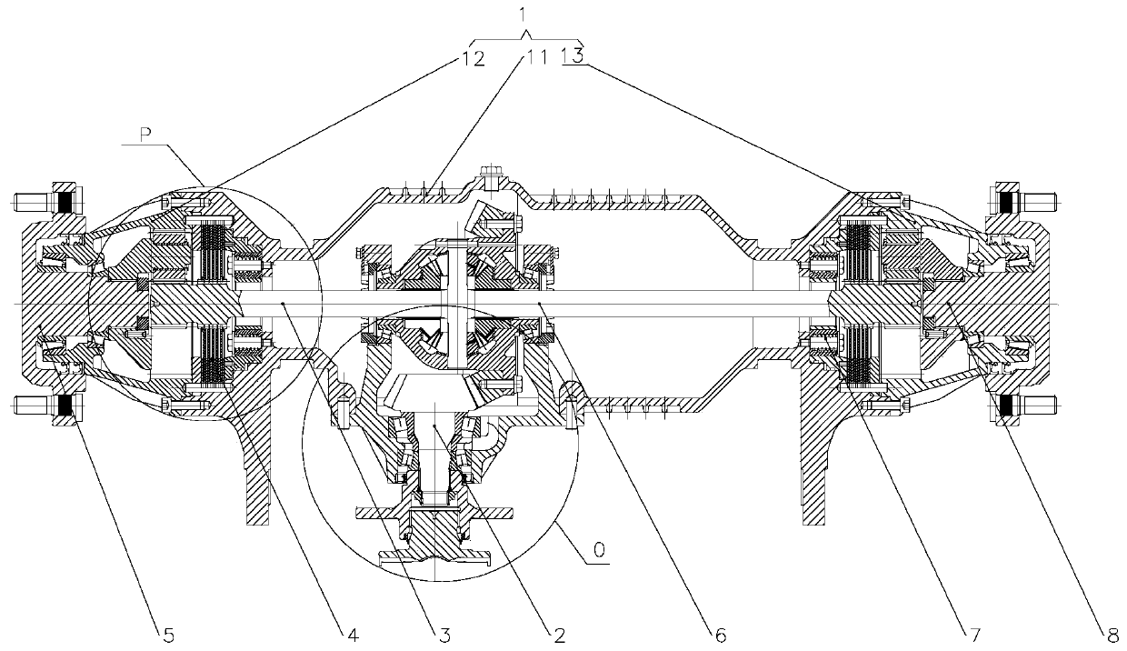 Wet type braking drive axle