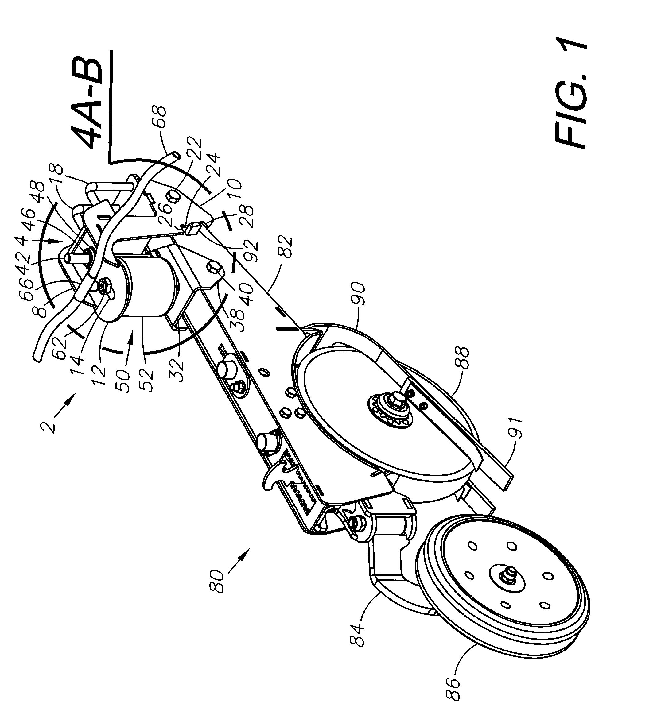 Air spring down-pressure system for implement