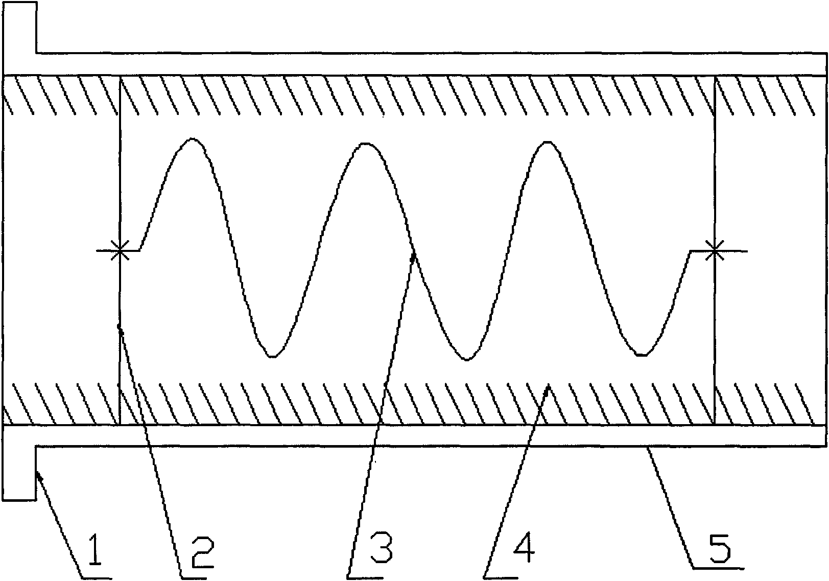 Exhaust and silencing pipe device