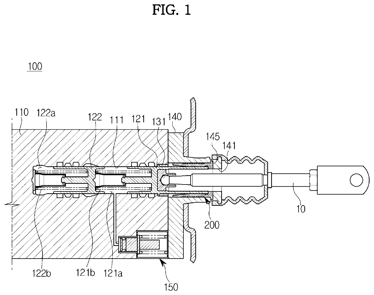 Friction member and master cylinder comprising same