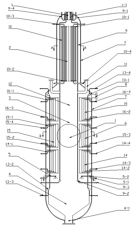 Integrated rotary radiation preheating mixing type heat recovery device with smoke chilling function