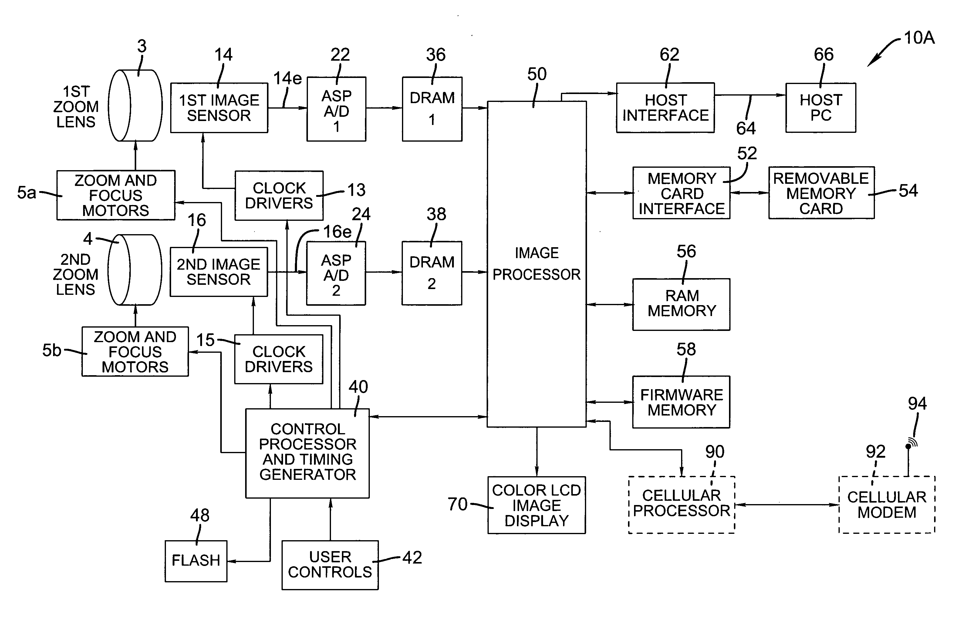 Digital camera using multiple image sensors to provide improved temporal sampling