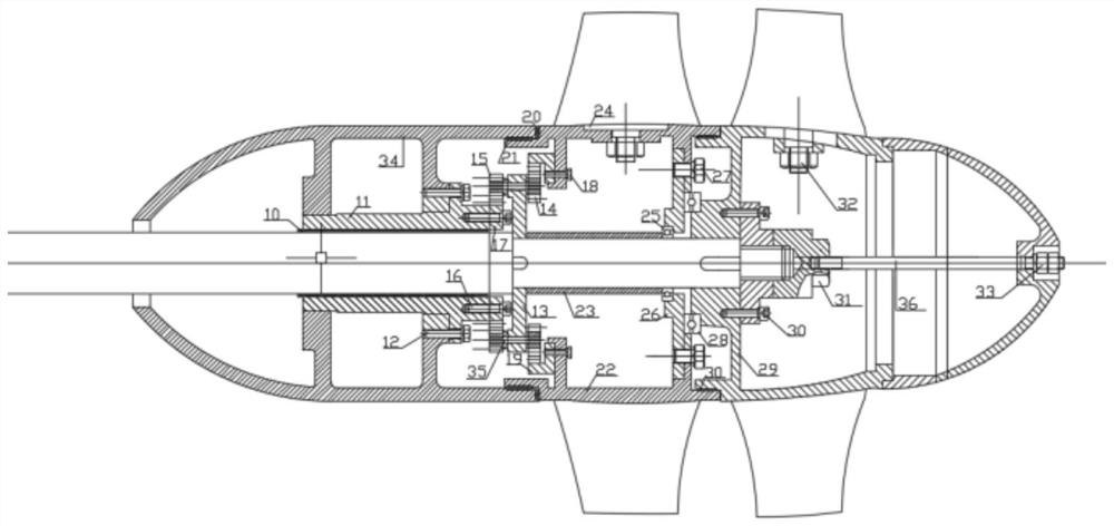 Single-axis variable-speed two-stage asynchronous heart pump with differential term iterative curve flow channel and its application method