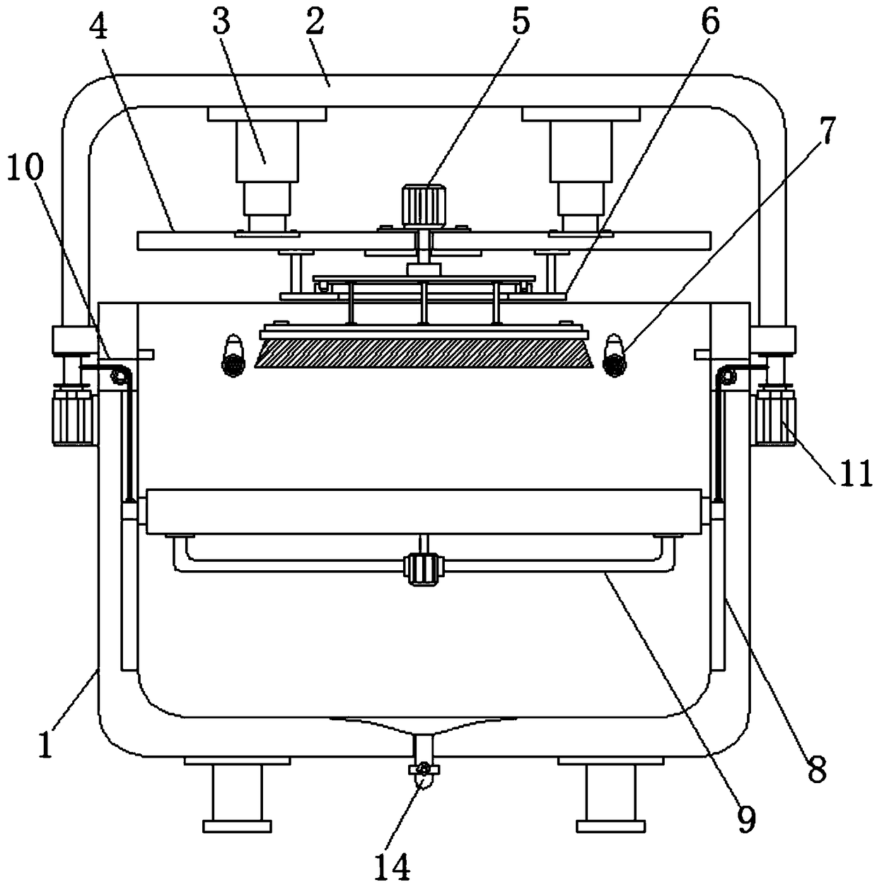 Square ground mat rotary washing equipment for homes