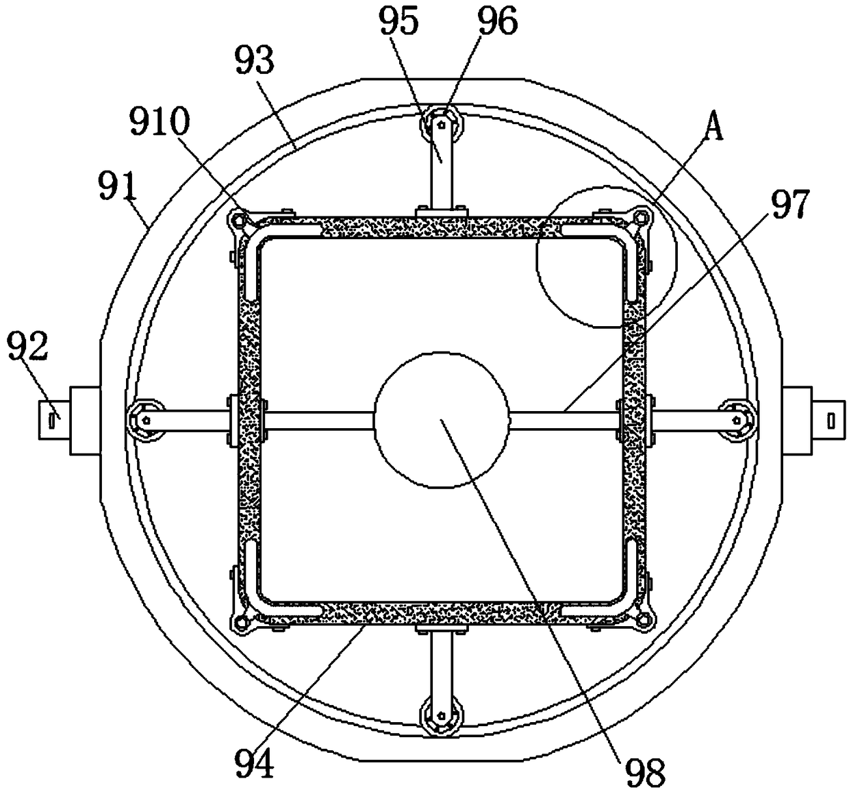 Square ground mat rotary washing equipment for homes