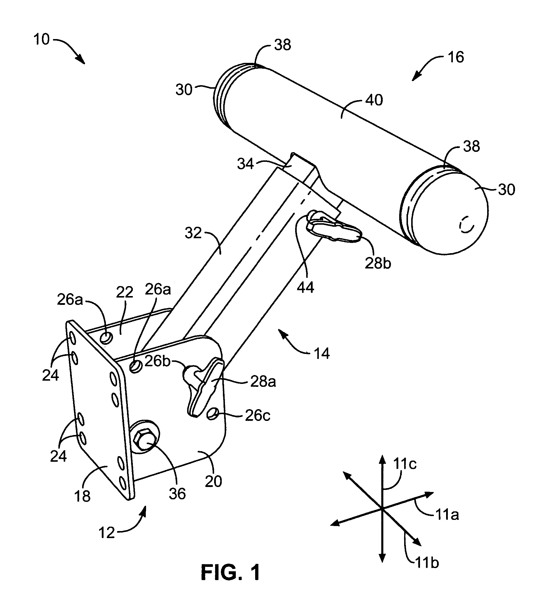 Mounted, multi-angle, extendable step