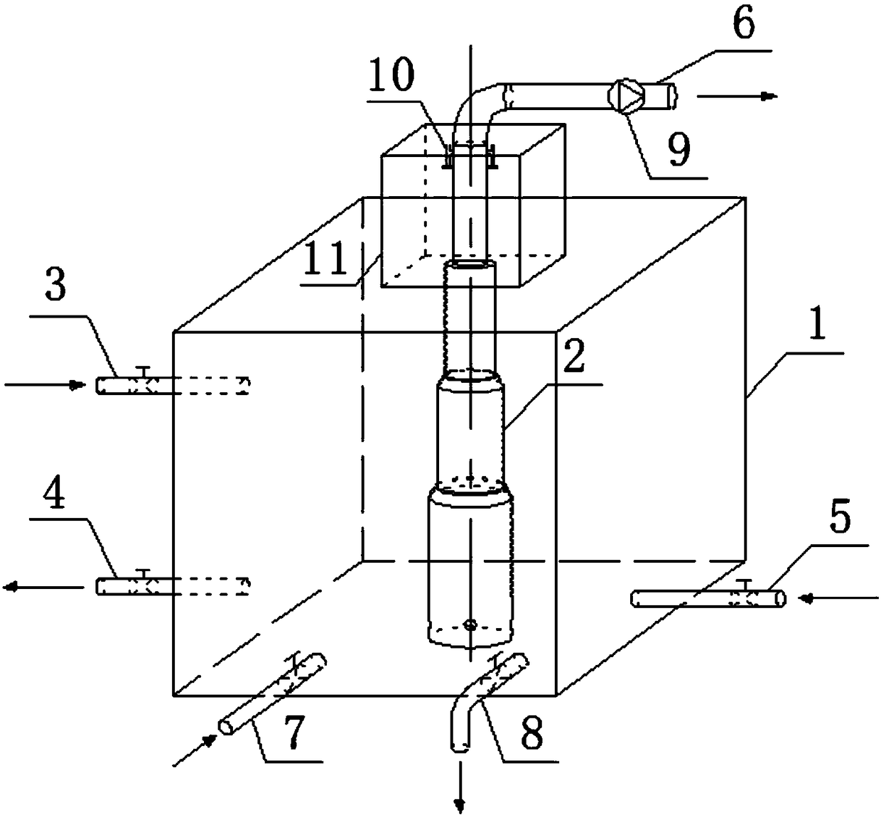 An integrated energy-saving water intake device for a large solar thermal storage pool