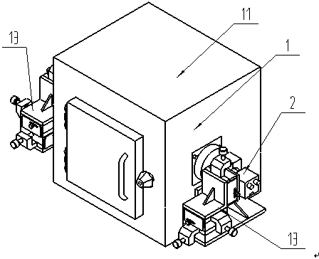 Test bed for visual measurement system of test piece high temperature deformation machine