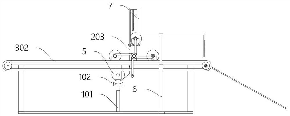 Automatic packaging device based on doubling thread cloth roll