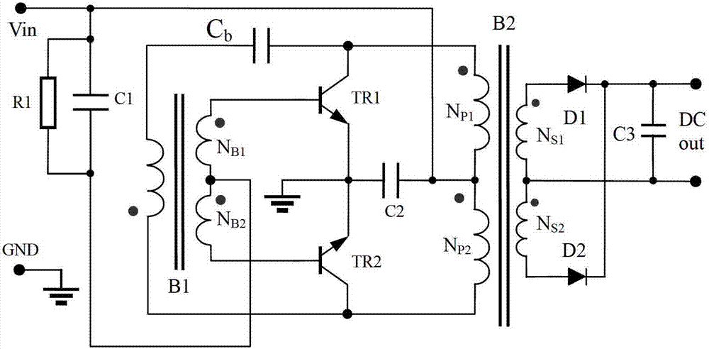 Short-circuit protection method for self-excitation push-pull type convertor