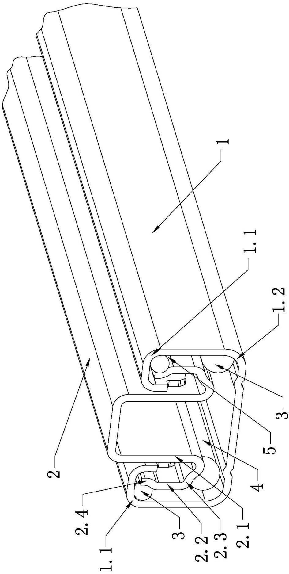 A slide rail for a vehicle seat