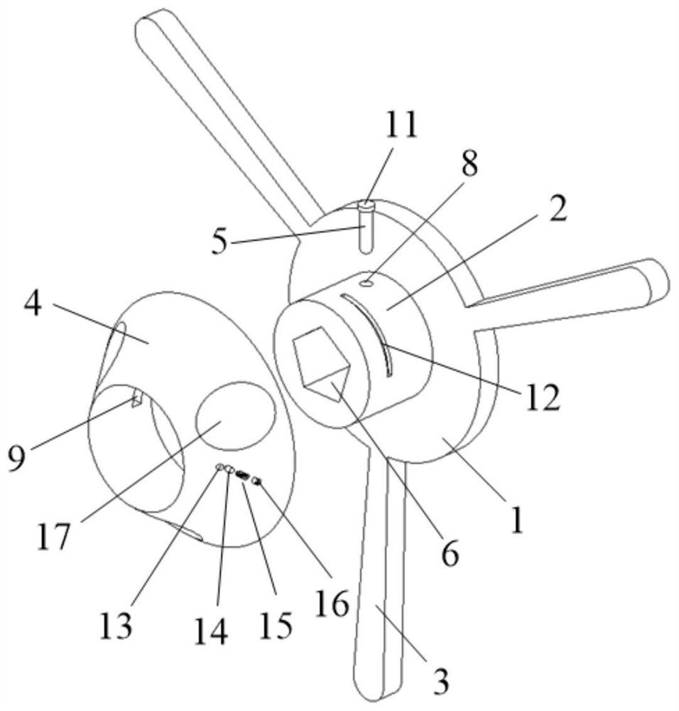 Rapidly dismountable handle