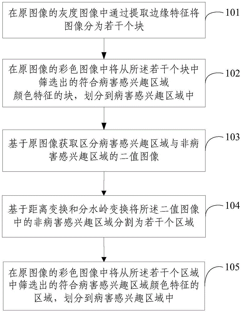 Method and system for extracting disease region of interest based on block marking