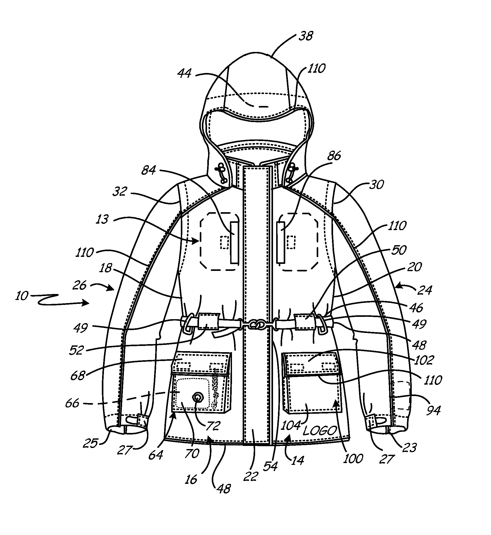 Utility jacket for dog walking