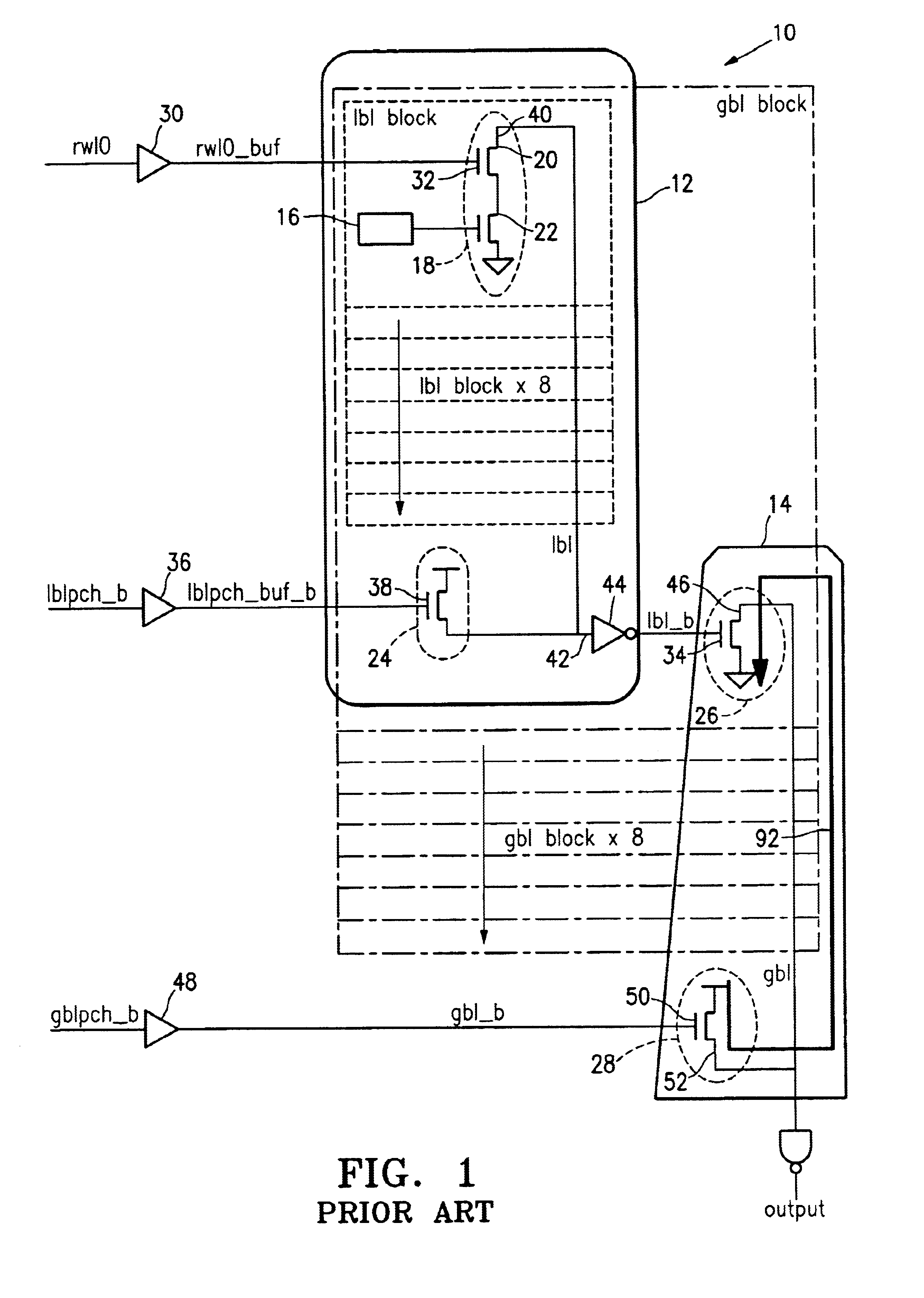 Apparatus and method for precharging and discharging a domino circuit