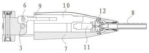 Three-turn angle head applied to wind tunnel test