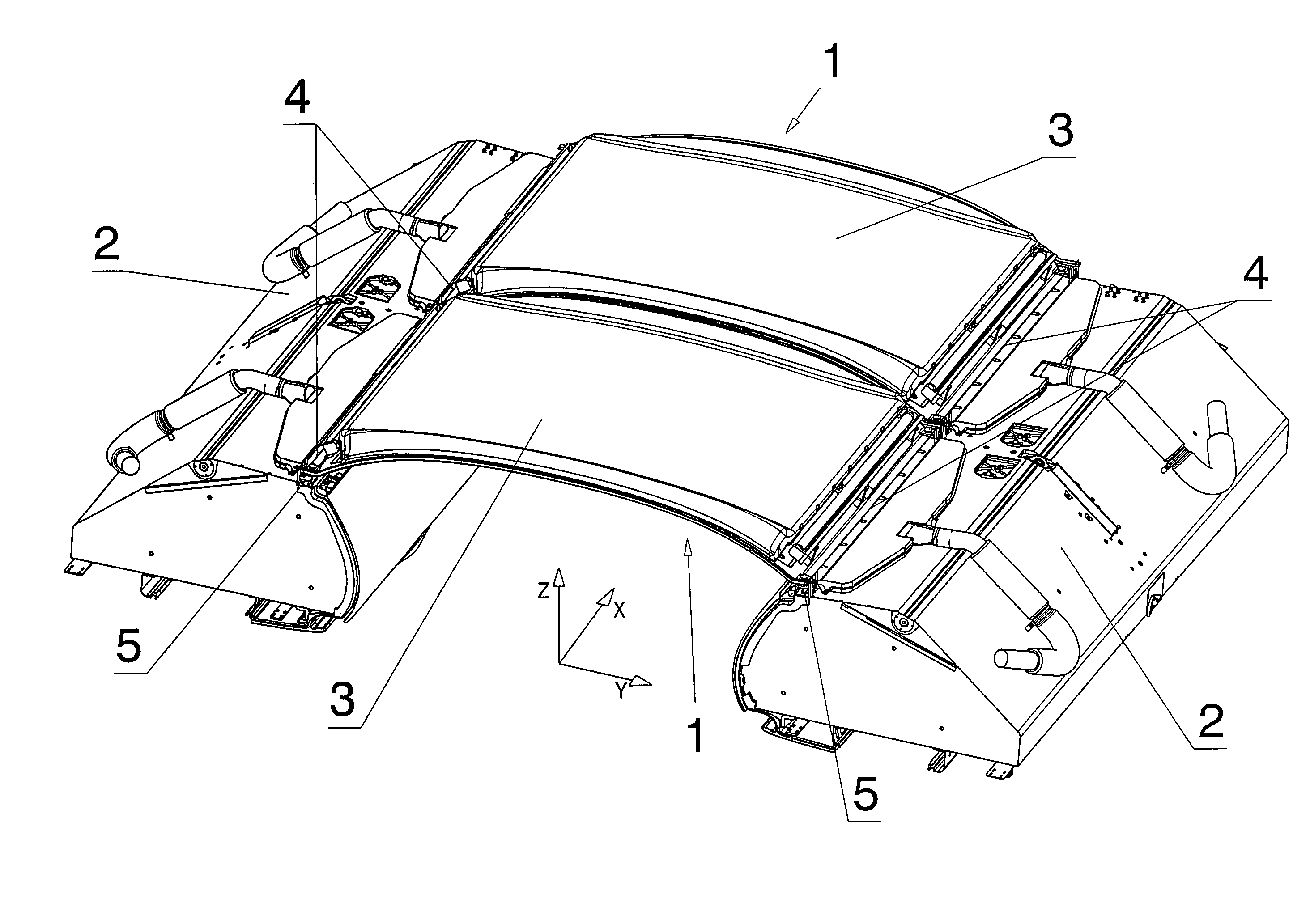 Ceiling panel for lining interiors of vehicles