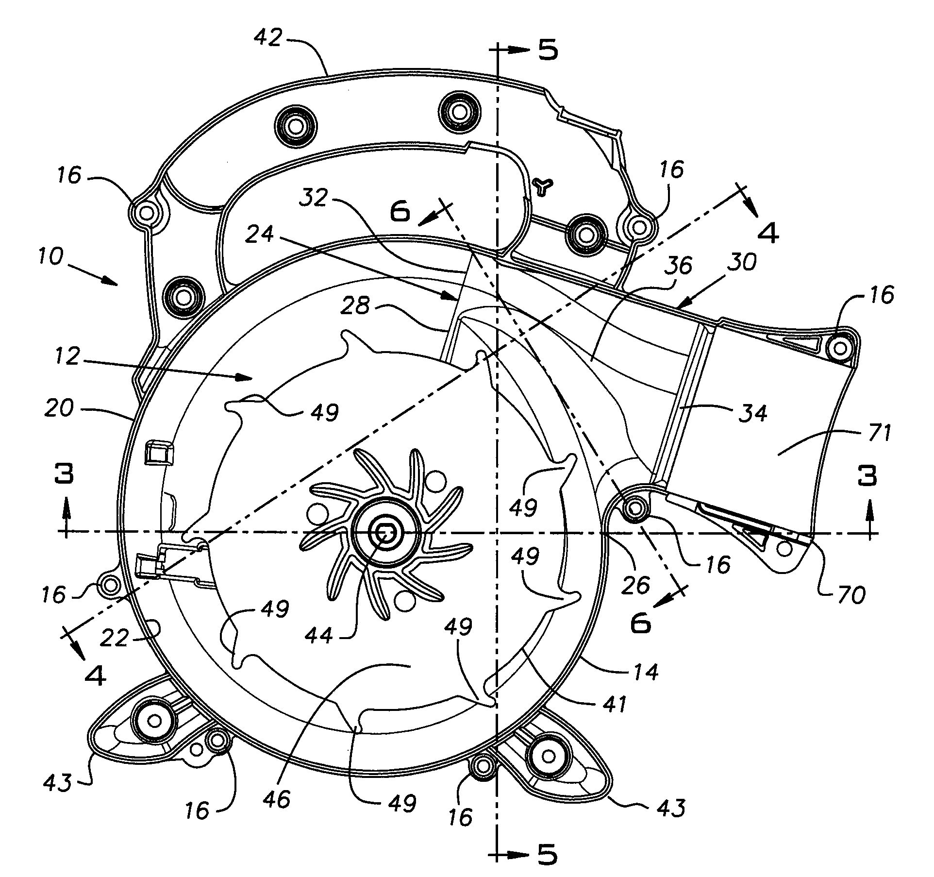 Centrifugal air blower