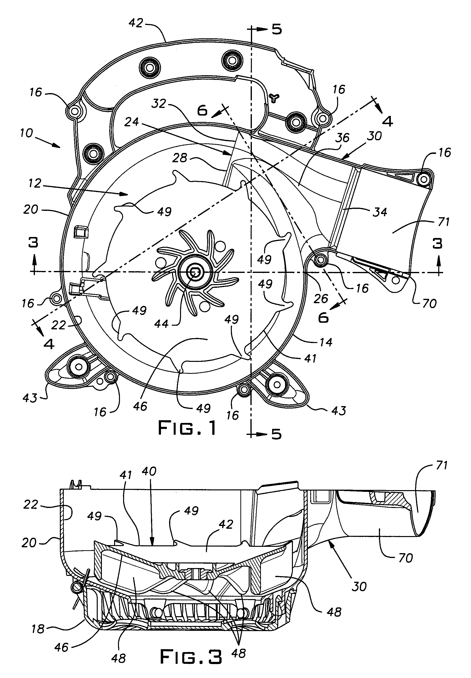 Centrifugal air blower